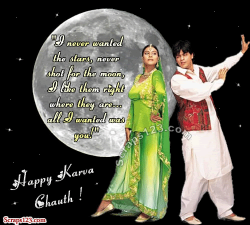 Happy Karva Chauth Bollywood Wishes Glitter