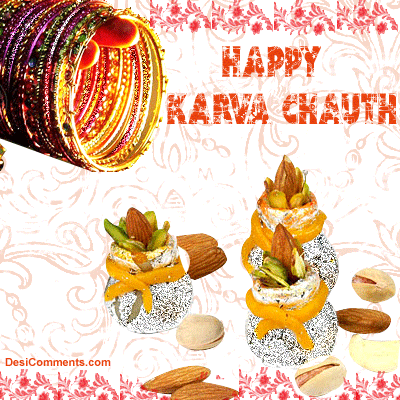Happy Karva Chauth Glitter Picture