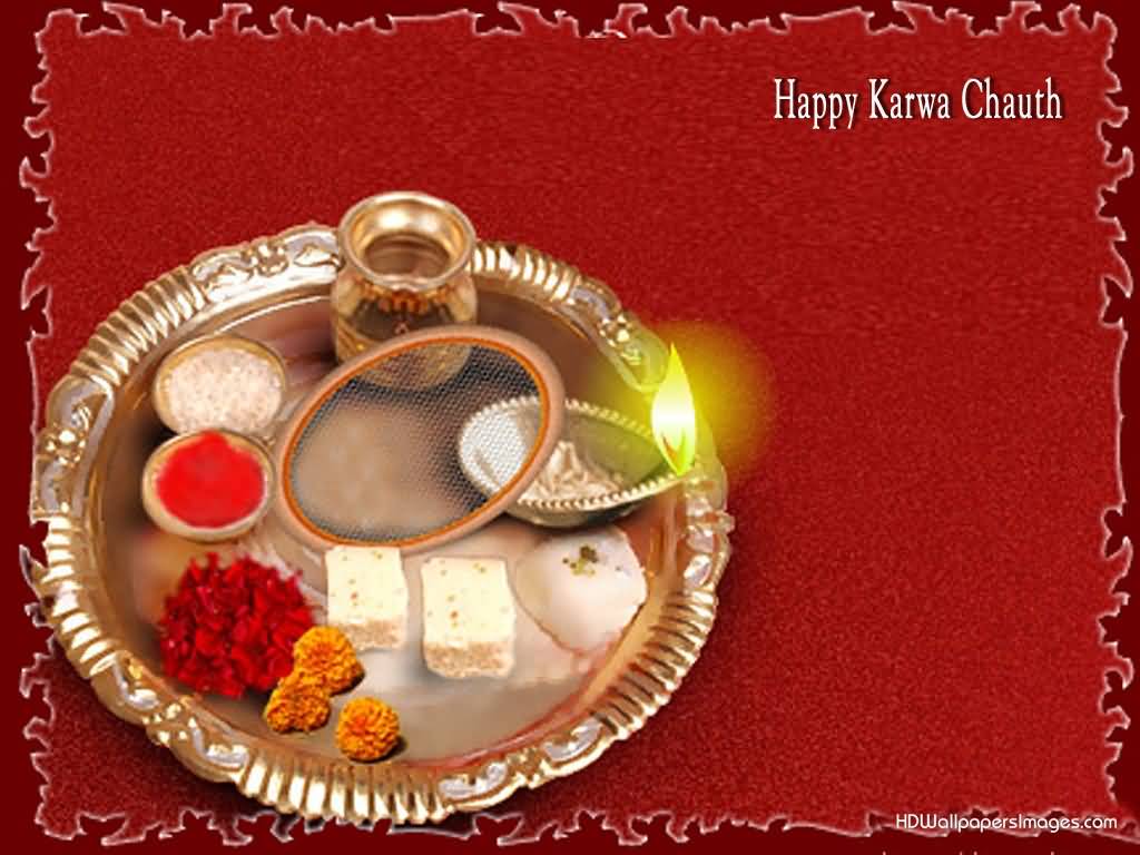 Happy Karva Chauth Puja Thali