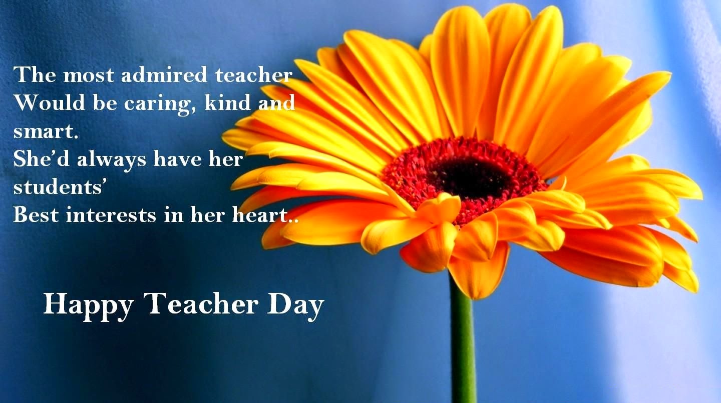 Happy Teacher Day Wishes With Flower