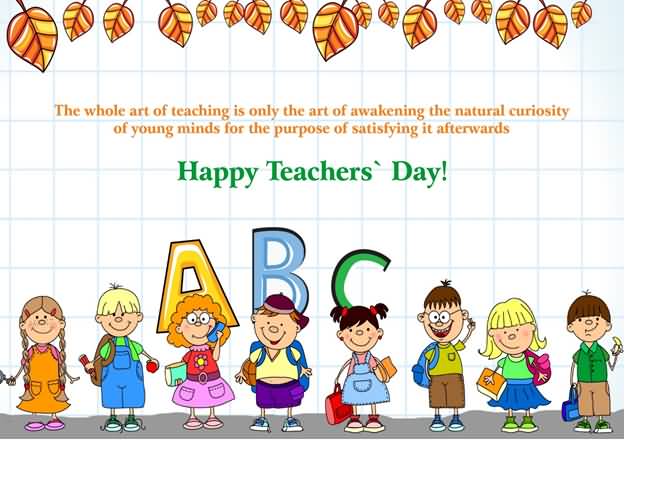 Happy Teacher's Day Students Illustration