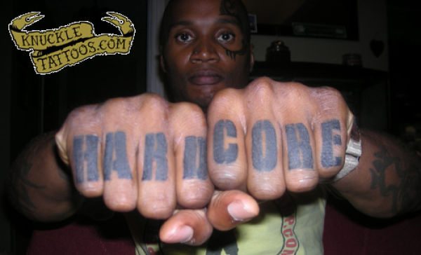 Hardcore Knuckle Tattoo For Men
