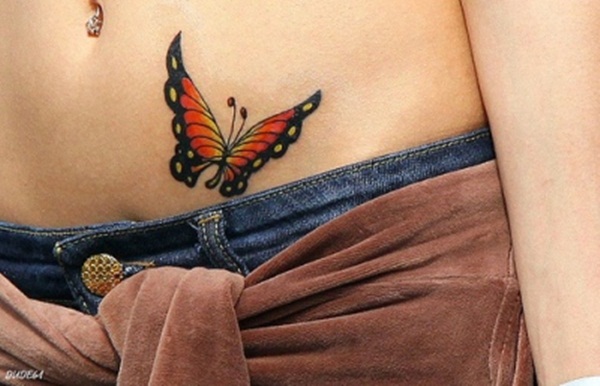 Hip Butterfly Tattoo For Women