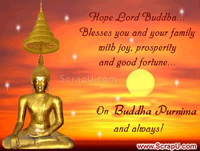 Hope Lord Buddha Blesses You And Your Family With Joy, Prosperity And Good Fortune On Buddha Purnima And Always Glitter Picture