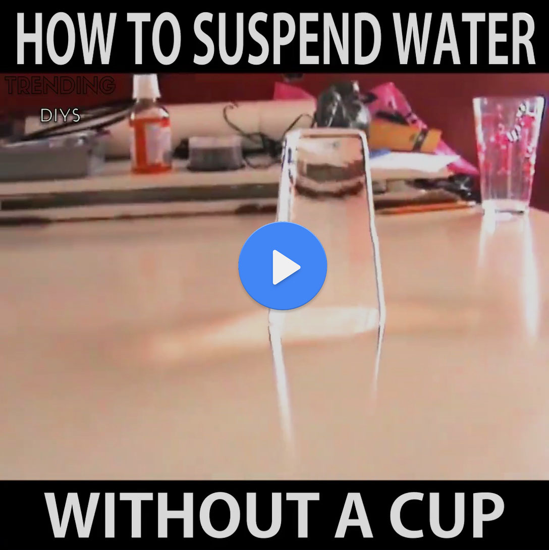 How to suspend water without a cap