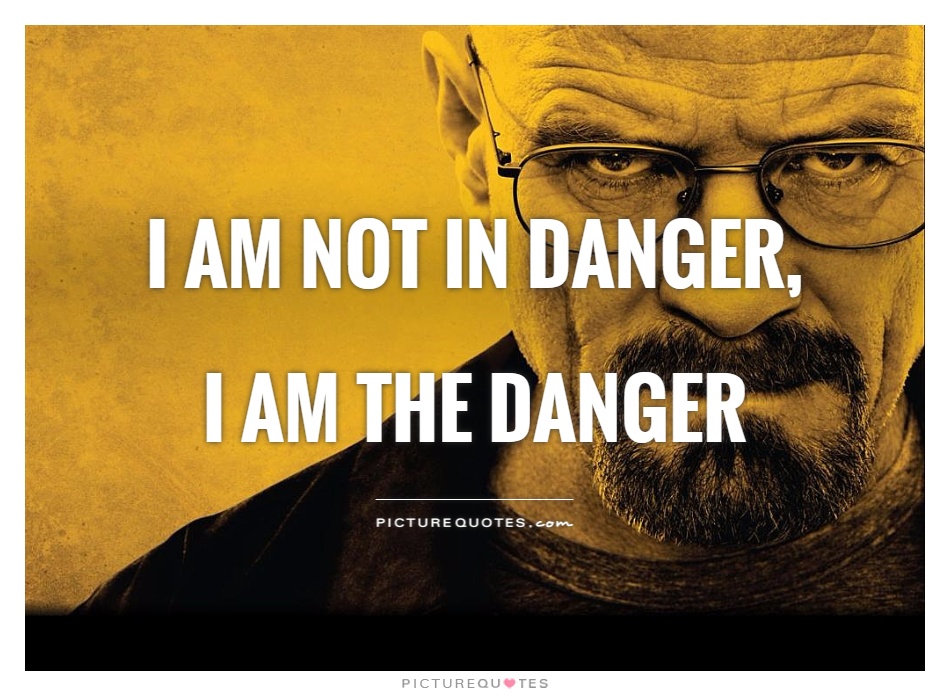 I am not in danger, I am the danger