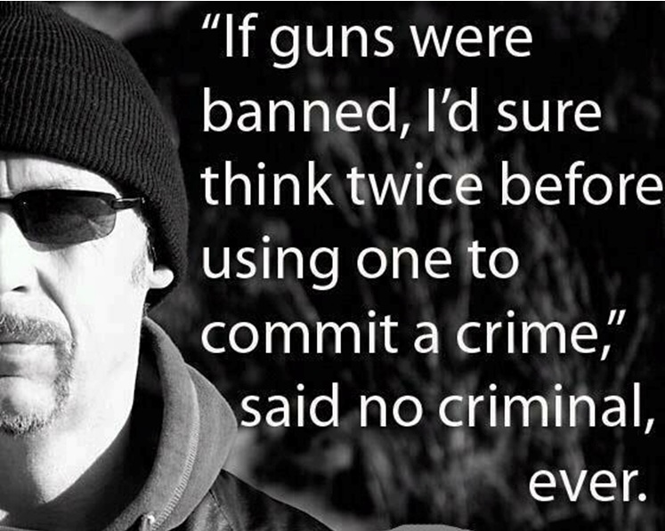 If Guns Were Banned I'd Sure Think Twice Before Using One To Commit A Crime Said No Criminal Ever