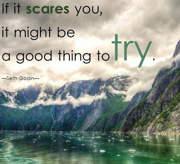 If it scares you, it might be a good thing to try - Seth Godin