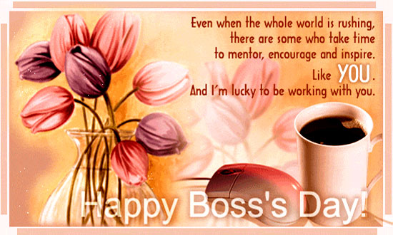 I'm Lucky To Be Working With You Happy Boss Day