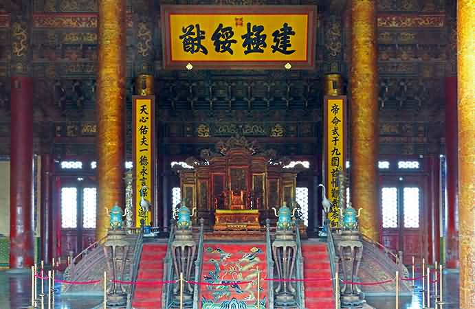 Imperial Palace Museum Throne Hall Of Supreme Harmony Inside The Forbidden City