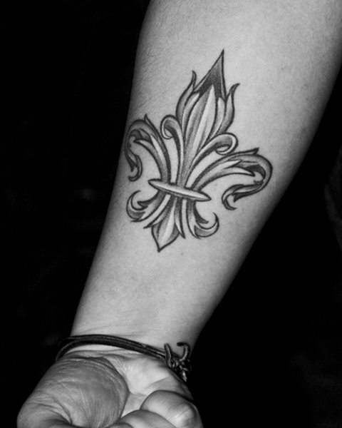 Impressive Fleur De Lis Tattoo On Wrist By Sovereignlmpresario