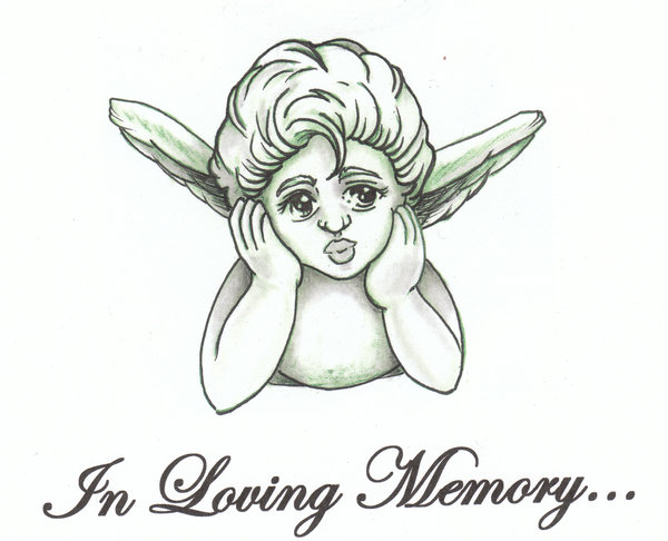 In Loving Memory Baby Angel Tattoo Design
