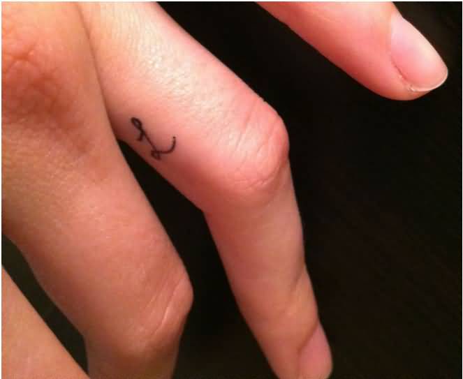 Inner Finger Letter Tattoo