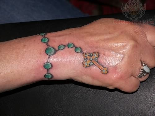 Irish Rosary Wristband Tattoo