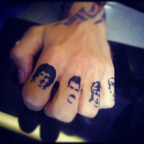 Justin Hawkins Queen Fingers Tattoo