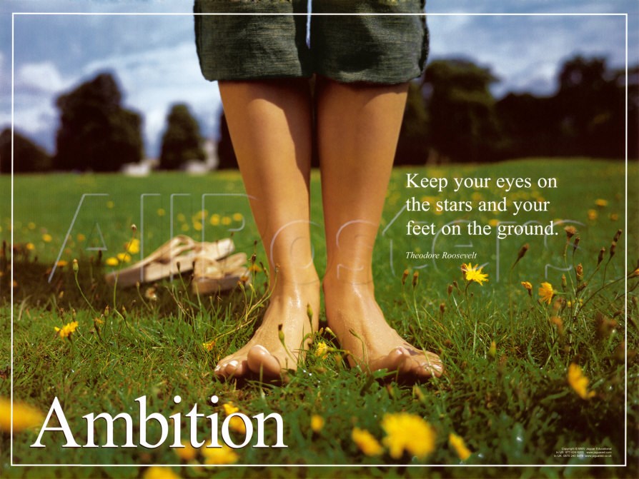 Keep your eyes on the stars, and your feet on the ground. Ambition Theodore Roosevelt