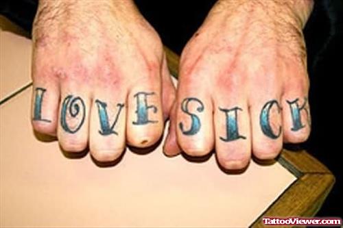 Knuckle Love Sick Tattoo Ideas For Men