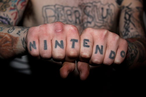 Knuckle Nintendo Tattoo Ideas For Men