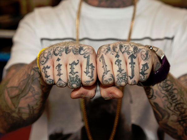 Knuckle Rich Life Tattoo For Men