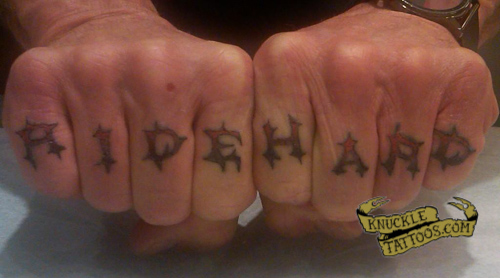Knuckle Ride Hard Tattoo For Men