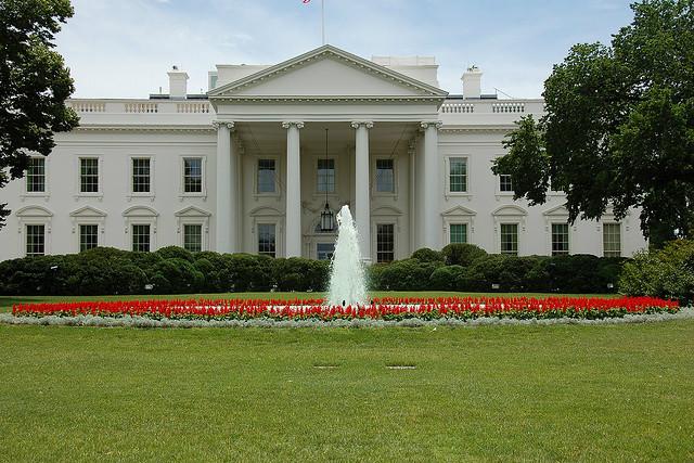 Lawn In Front The White House