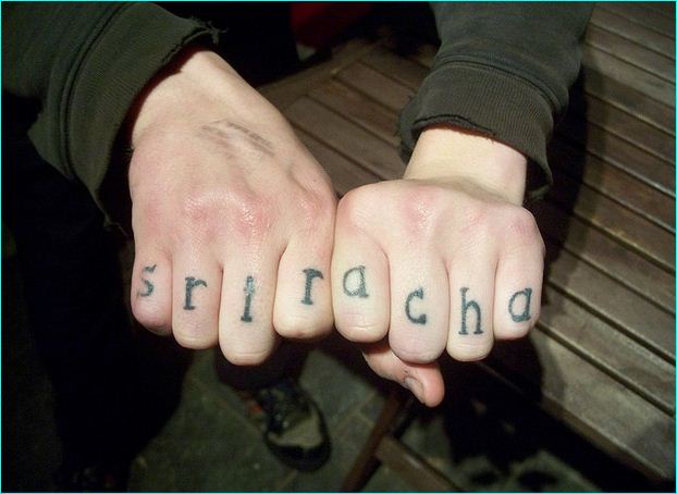 Lettering Knuckle Tattoo On Both Hands For Men