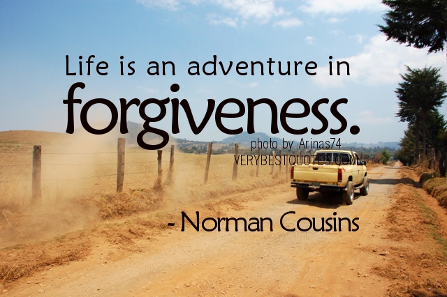 Life is an adventure in forgiveness - Norman Cousins