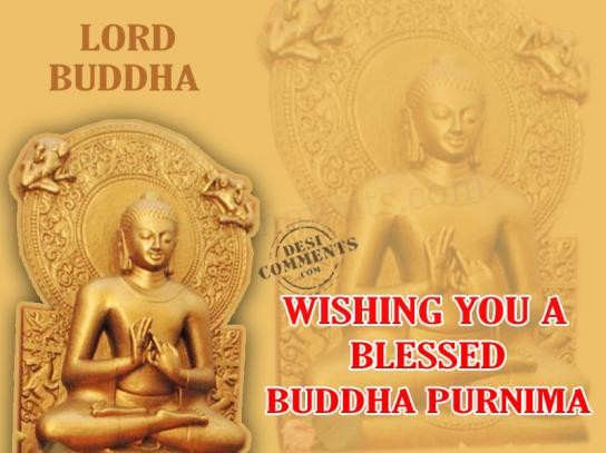 Lord Buddha Wishing You A Blessed Buddha Purnima