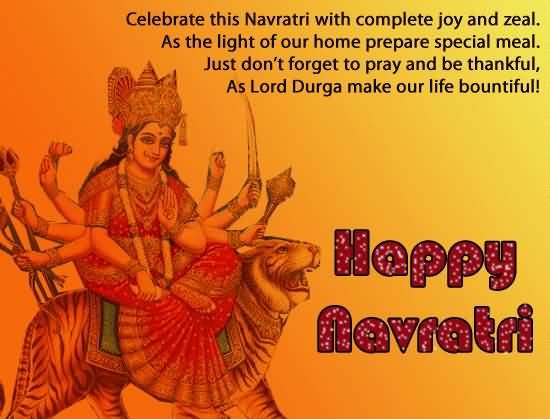 Lord Durga Make Our Life Bountiful Happy Navratri