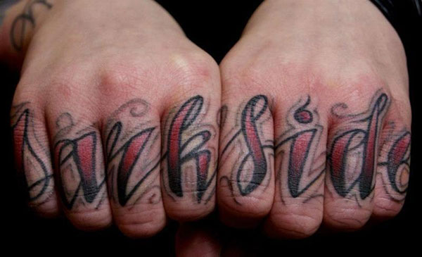 Man Knuckle Dark Side Tattoo