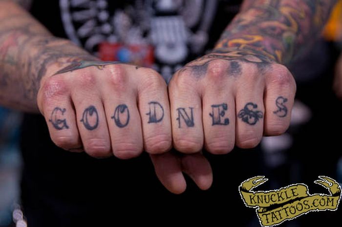Man Knuckle Goodness Tattoo