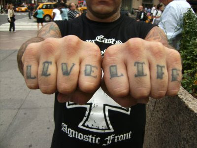 Man Knuckle Love Life Tattoo