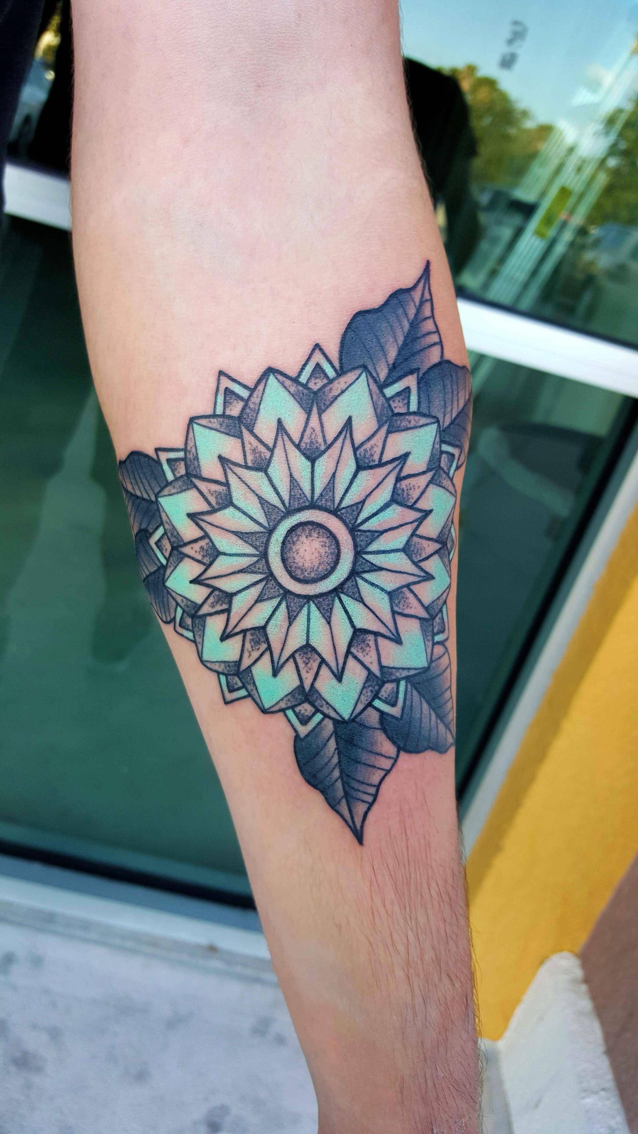 Mandala Color Flower Tattoo By Shane Olds