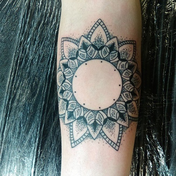 Mandala Sun Tattoo On Forearm
