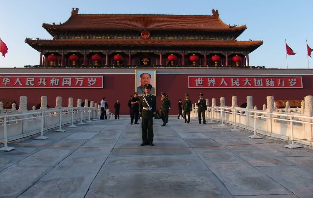 Mao Guards At Forbidden City