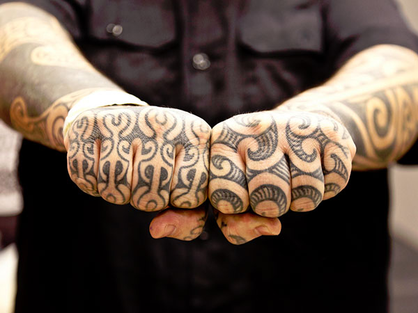Maori Both Hands Knuckle Tattoo For Men