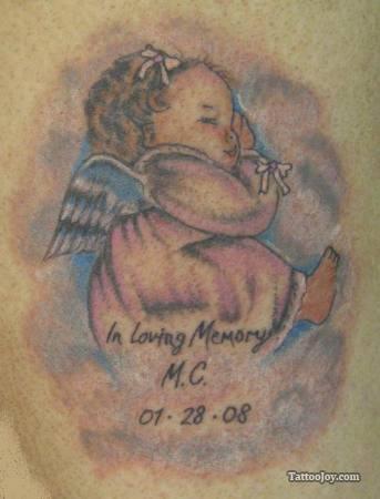Memorial Baby Angel Tattoo