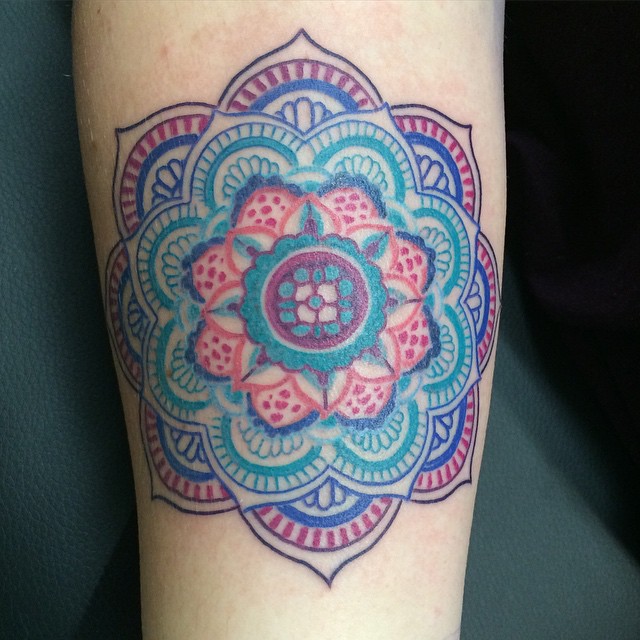 Nice Color Mandala Tattoo By Chani