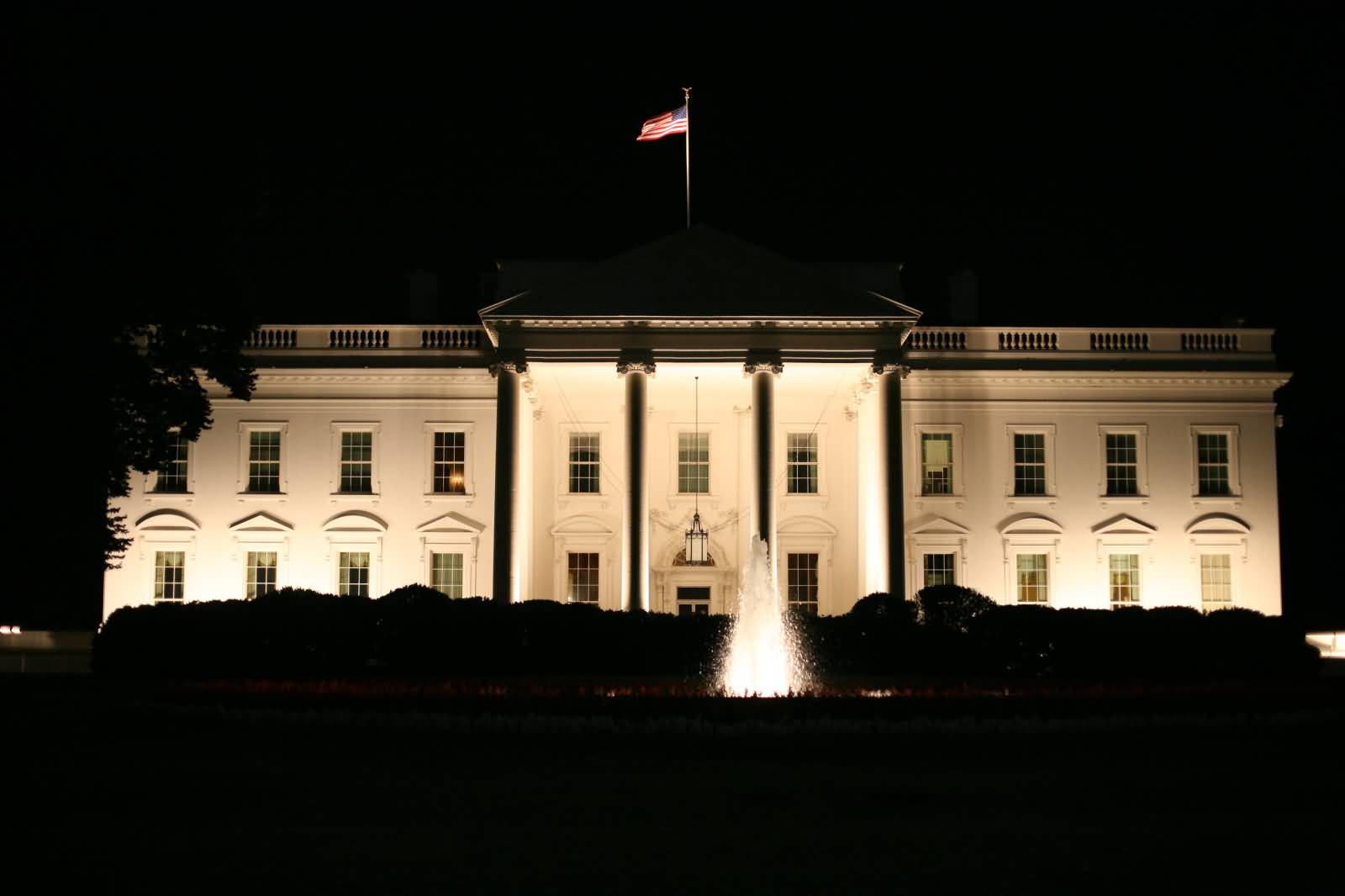 Night View Of The White House