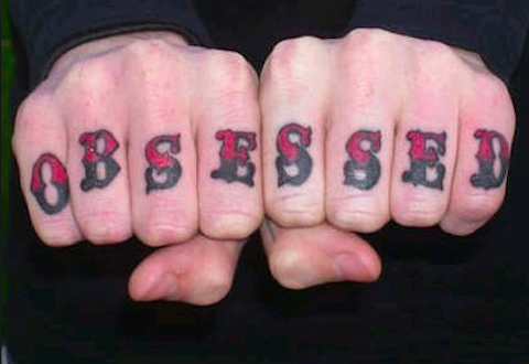 Obsessed Knuckle Tattoo For Men
