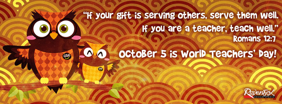 October 5 Is World Teachers Day Owl Picture