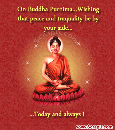 On Buddha Purnima Wishing That Peace And Traquality Be By Your Side Today And Always Glitter Ecard