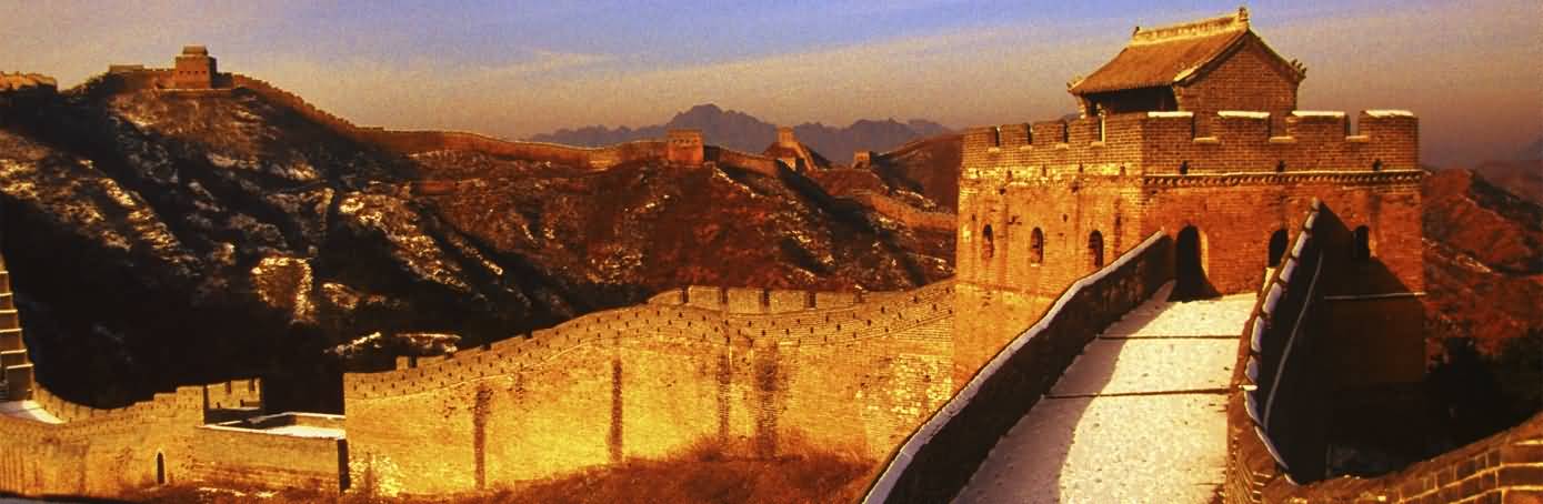 Panorama View Of The Great Wall Of China
