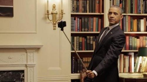 President Obama Taking Selfie Inside The White House