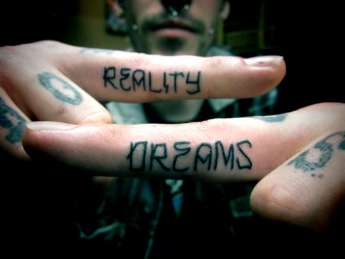 Reality Dreams Side Finger Tattoos For Men