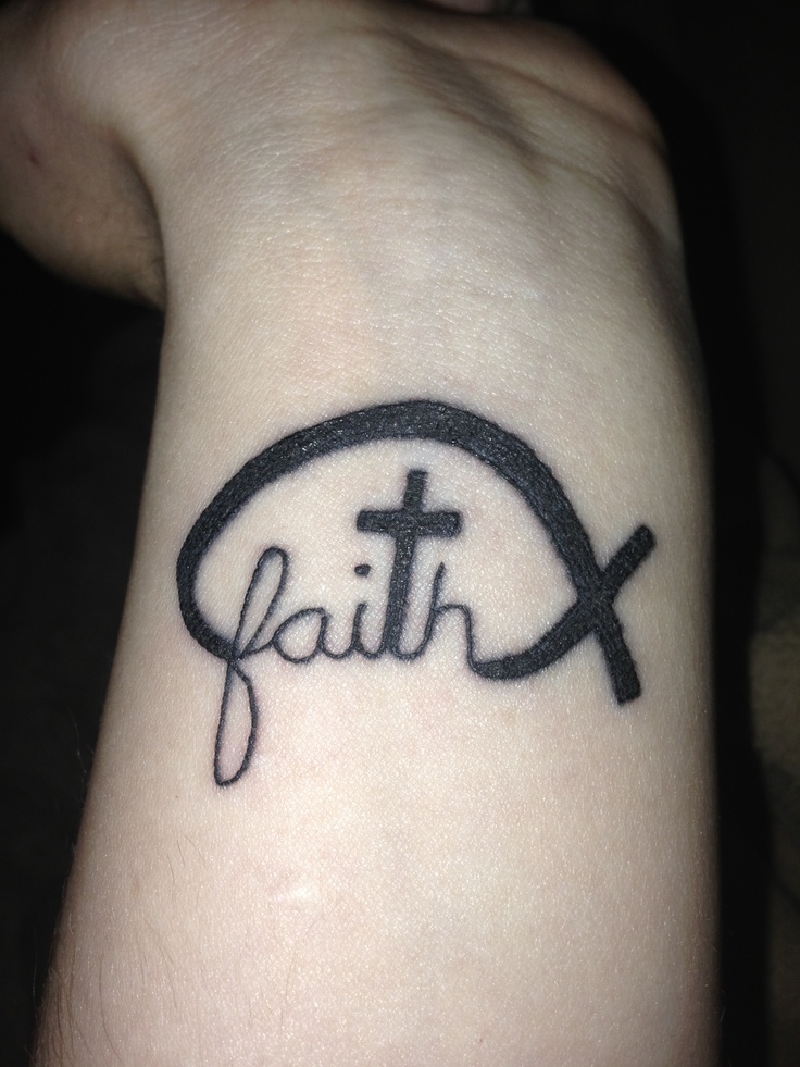 Religious Faith Tattoo On Wrist For Men