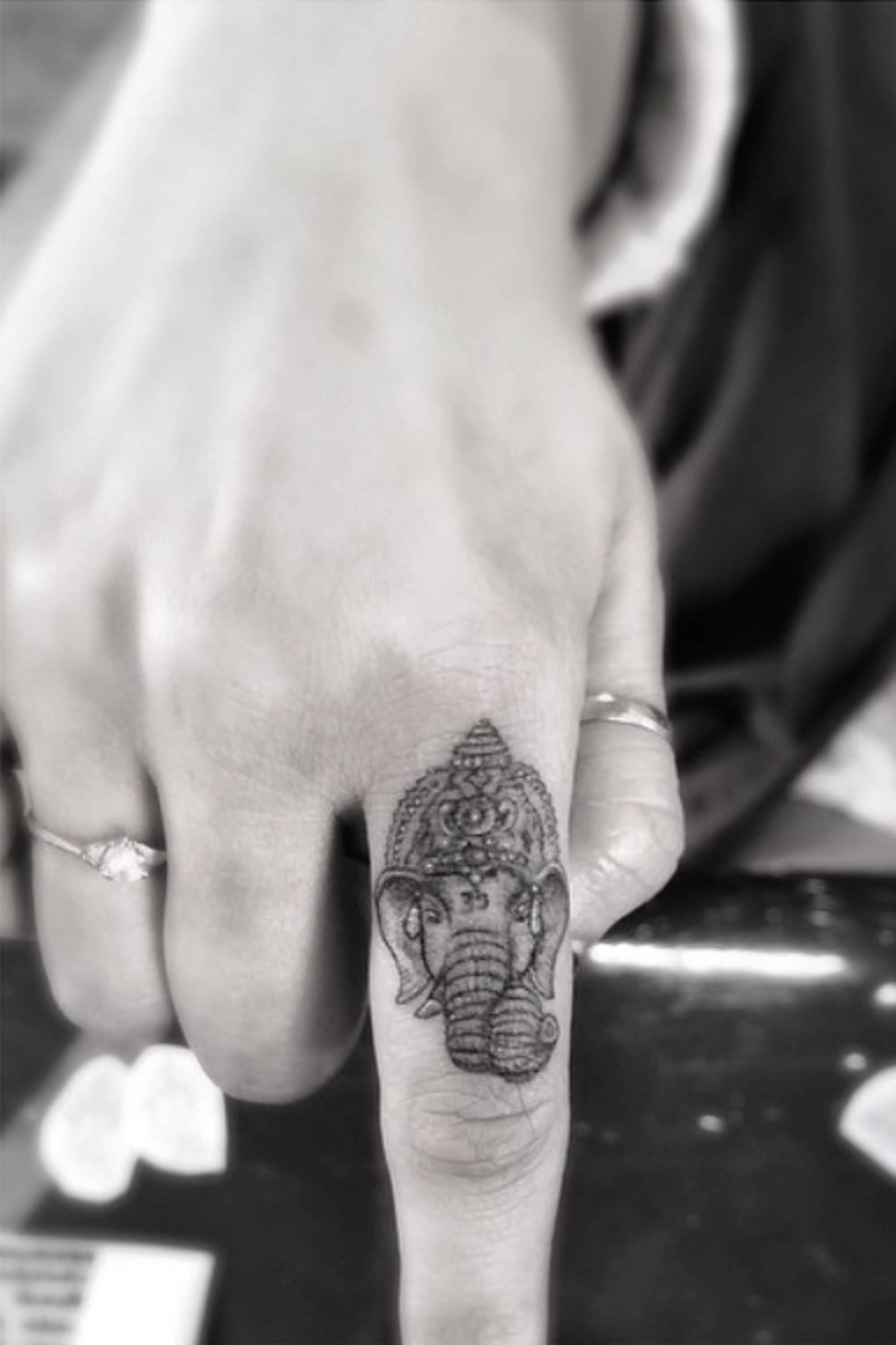 Religious God Finger Tattoo