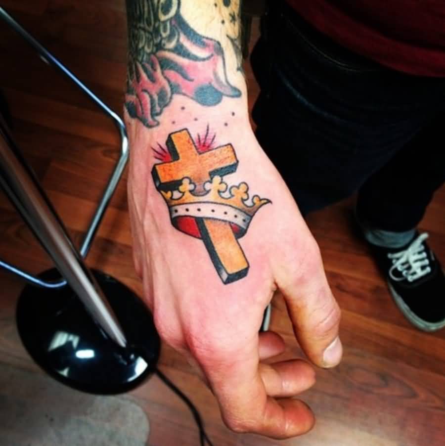 Religious King Hand Tattoo For Men