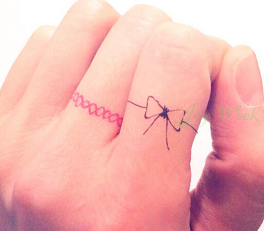 Ring Temporary Tattoos On Finger For Girls