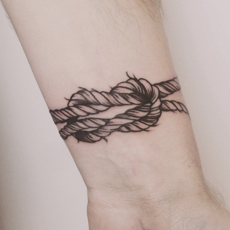 Rope Knot Tattoo On Wrist